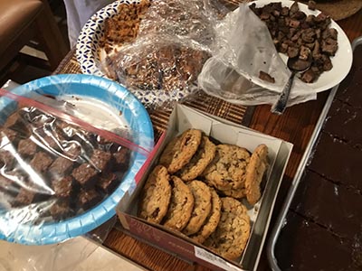 food at potluck dinner