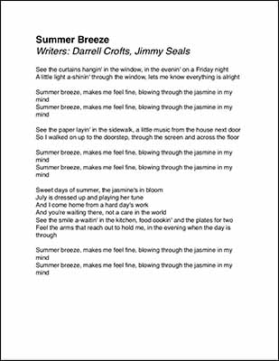 Summer Breeze song lyrics