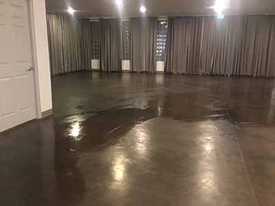 Tempe Event Center interior after being mopped and cleaned