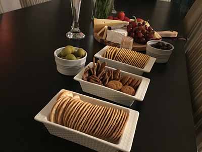 charcuterie board, crackers