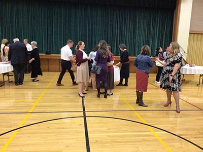 people at dessert reception