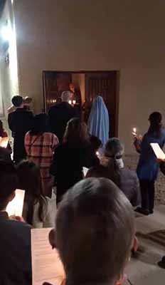 La Posada Christmas procession event at Holy Spirit Catholic Church