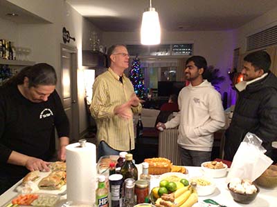 people at New Years Eve party