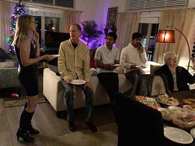 people at New Years Eve party