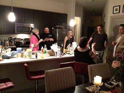 people at New Years Eve party