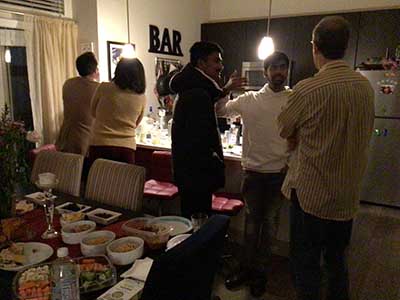 people at New Years Eve party