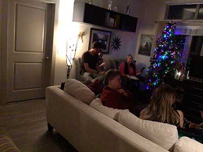 people at New Years Eve party