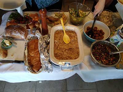 food on table