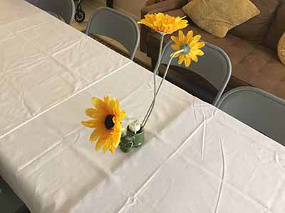 centerpiece on table