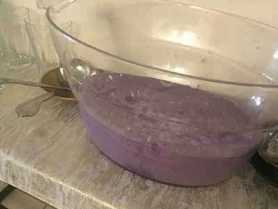 blueberry pina colada in punch bowel