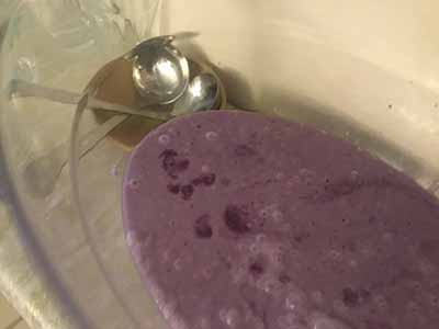 blueberry pina colada in punch bowel