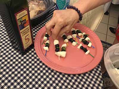 blueberry caprese skewers