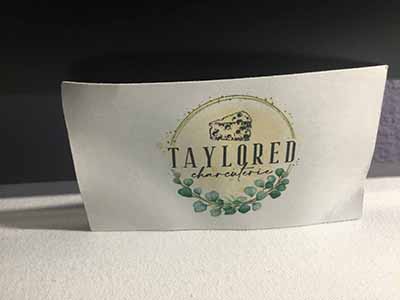 Spanish tapas: business card of caterer