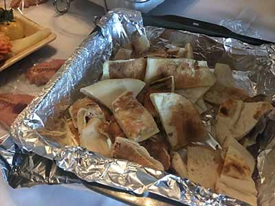 dolmas and hummus