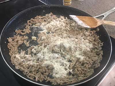 making biscuits and gravy