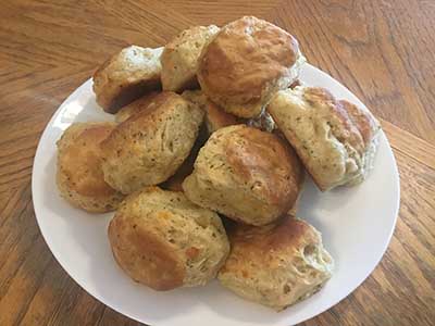 making biscuits and gravy