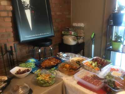 Food and Godfather movie poster