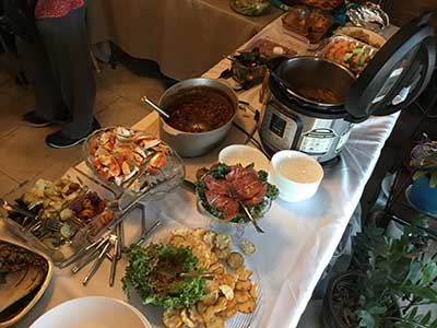 food on table