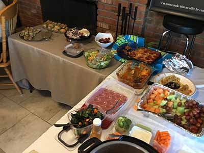 food on table