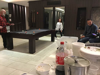 Phil and Asuka playing pool