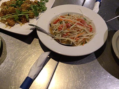 Thai food: somtum (papaya salad)