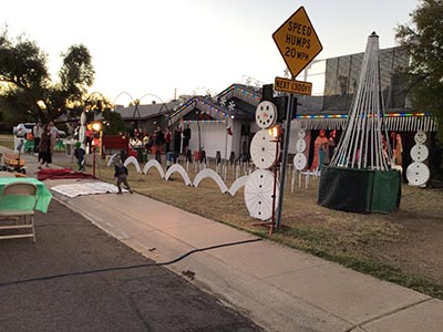 Christmas decorations and lights