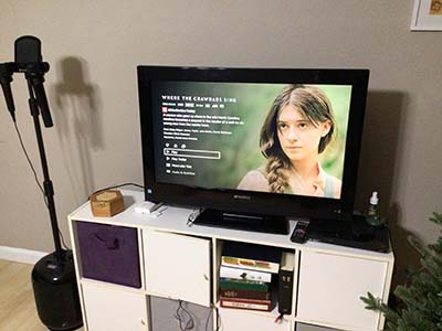 Where the Crawdads Sing film on TV screen
