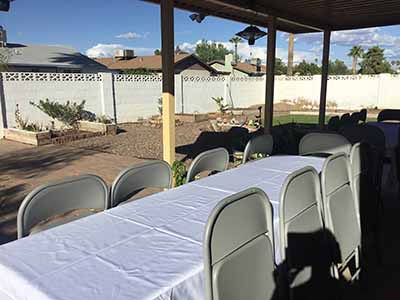 tables outside