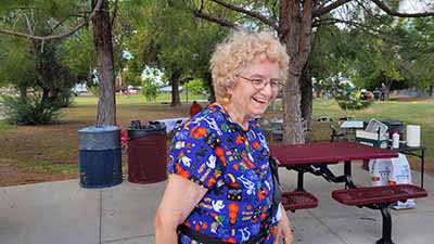 Joyce, attendee at potluck dinner