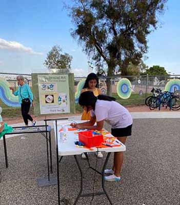 children and art project table