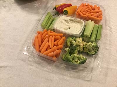 vegetables and dip