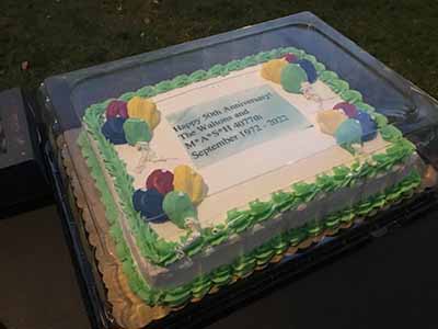cake celebrating the 50th Anniversary of The Waltons and M*A*S*H TV series