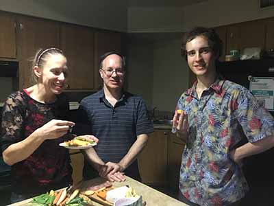 people eating snacks