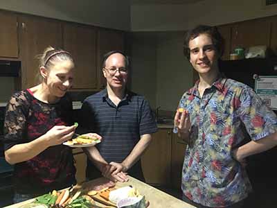 people eating snacks