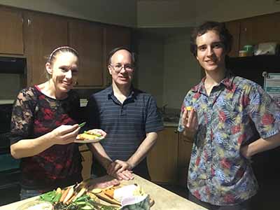 people eating snacks