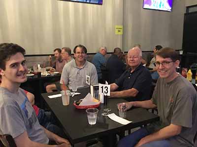 Men at Foreva Wings Guys Night Out event