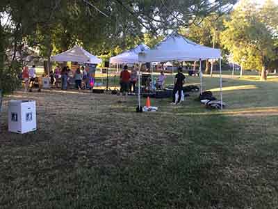 other tents including live band