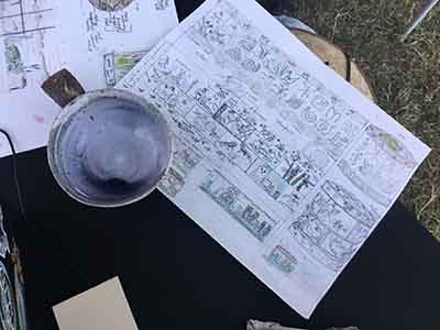 artist's sketch for art installation