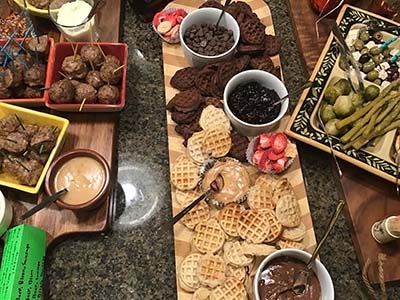 Epicurean Toastmasters meeting with themed charcuterie boards - 1 December 2023