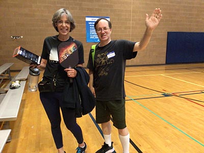 Julie and Preston at Pickleball