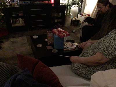 Sonia opening birthday presents