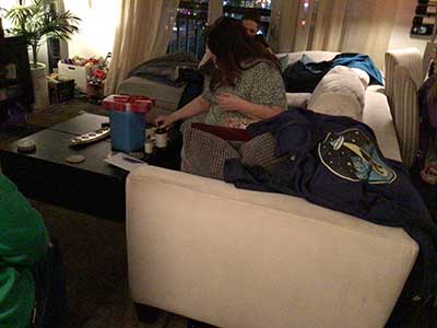 Sonia opening birthday presents