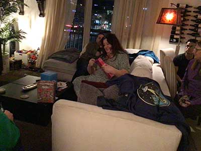 Sonia opening birthday presents