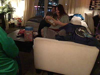 Sonia opening birthday presents