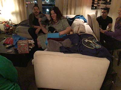 Sonia opening birthday presents