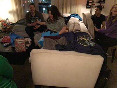 Sonia opening birthday presents