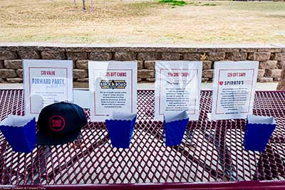 donated raffle prizes