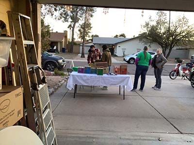 Girl Scouts selling Girl Scout cookies