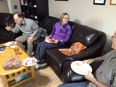 people at watch party