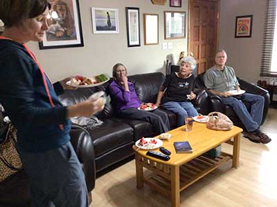 people at watch party